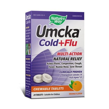 Umcka Cold & Flu Orange Nature's Way 20 Chewable