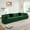 Green 135", variant on 106" Teddy Fabric 32D Boneless Sofa,Modular Sectional Sofa with Curved Armrest,Contrast Color Design with Pillow,Fluffy Comfy Couch with L Shaped Chaise,for Living Room,No Assembly Required,Green