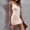 Rose Gold, variant on Women's Casual Tennis Dress 2 Elegant Satin Dress with V Neck Open Back and Smocked Detail White S