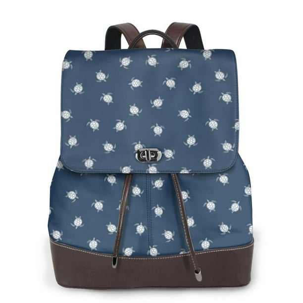 Disketp Turtle Mochila de Cuero para Mujer, Bolso de Espalda Antirrobo con Estilo para Viaje, Trabajo y Uso Diario
