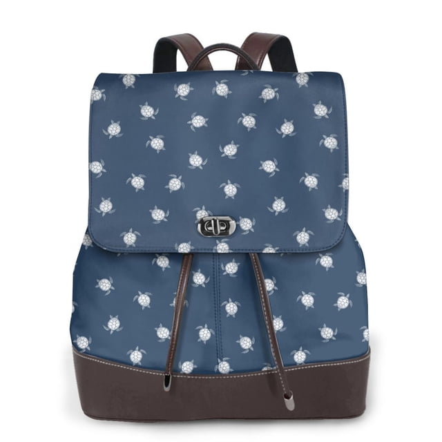 Easygdp Turtle Mochila de Cuero para Mujeres, Bolso de Hombro, Bolsos de Mano de Moda para Trabajo y Viajes