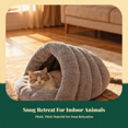 thumbnail image 3 of Abbracc Lit pour Chat en Peluche, Rond, Facile à Nettoyer, Chaud pour l'Hiver, Chiens Chats, 3 of 6