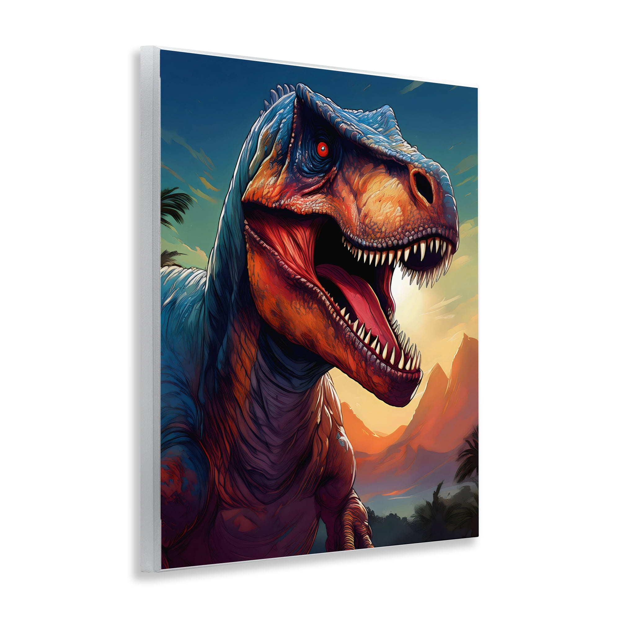 Stupell Industries Dinosaur with Sunset Landscape Wall Plaque Art, design by Creative Studio