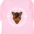 thumbnail image 4 of Inktastic A Girl Who Loves Horses Boys or Girls Long Sleeve Toddler T-Shirt, 4 of 5