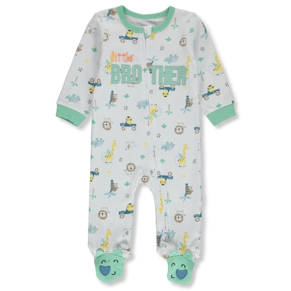 Koala Baby Baby Boys' Brother Footed Coveralls Color: white Size: 3 - 6 months