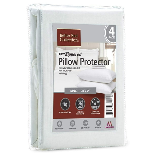 BETTER BED COLLECTION Zippered Pillow Protector Poly Cotton