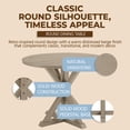 thumbnail image 2 of ROME + OAK Spier 40" Modern Farmhouse Pedestal Dining Table, Rustic Beige, 2 of 8