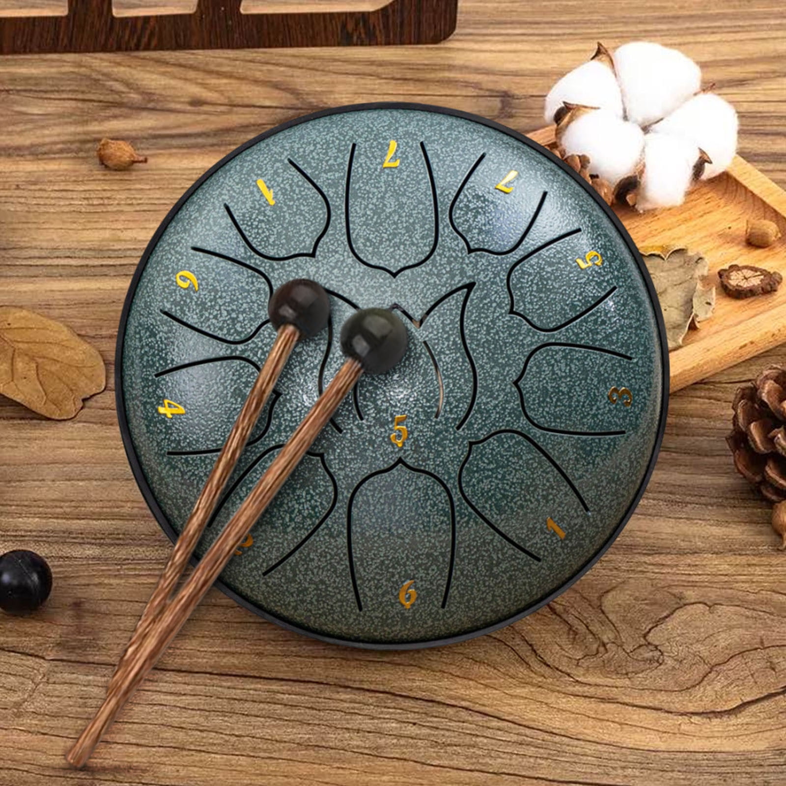 JGJJUGN 6-Inch 11 Tone Hand Drum Forget Worry Drum Portable Carbon Steel Musical Instrument for Stress Relief and Relaxation