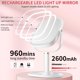 thumbnail image 2 of Espejo de maquillaje Vanmirr iluminado de 1x/10x con aumento de 360°, punto., 2 of 6