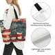 thumbnail image 3 of Balery Vintage American Flag Elephant Bolsa Tote Estilo Estético con Cremalleras, Bolsa de Hombro, Bolsa de Compras Grande y Plegable, 3 of 8