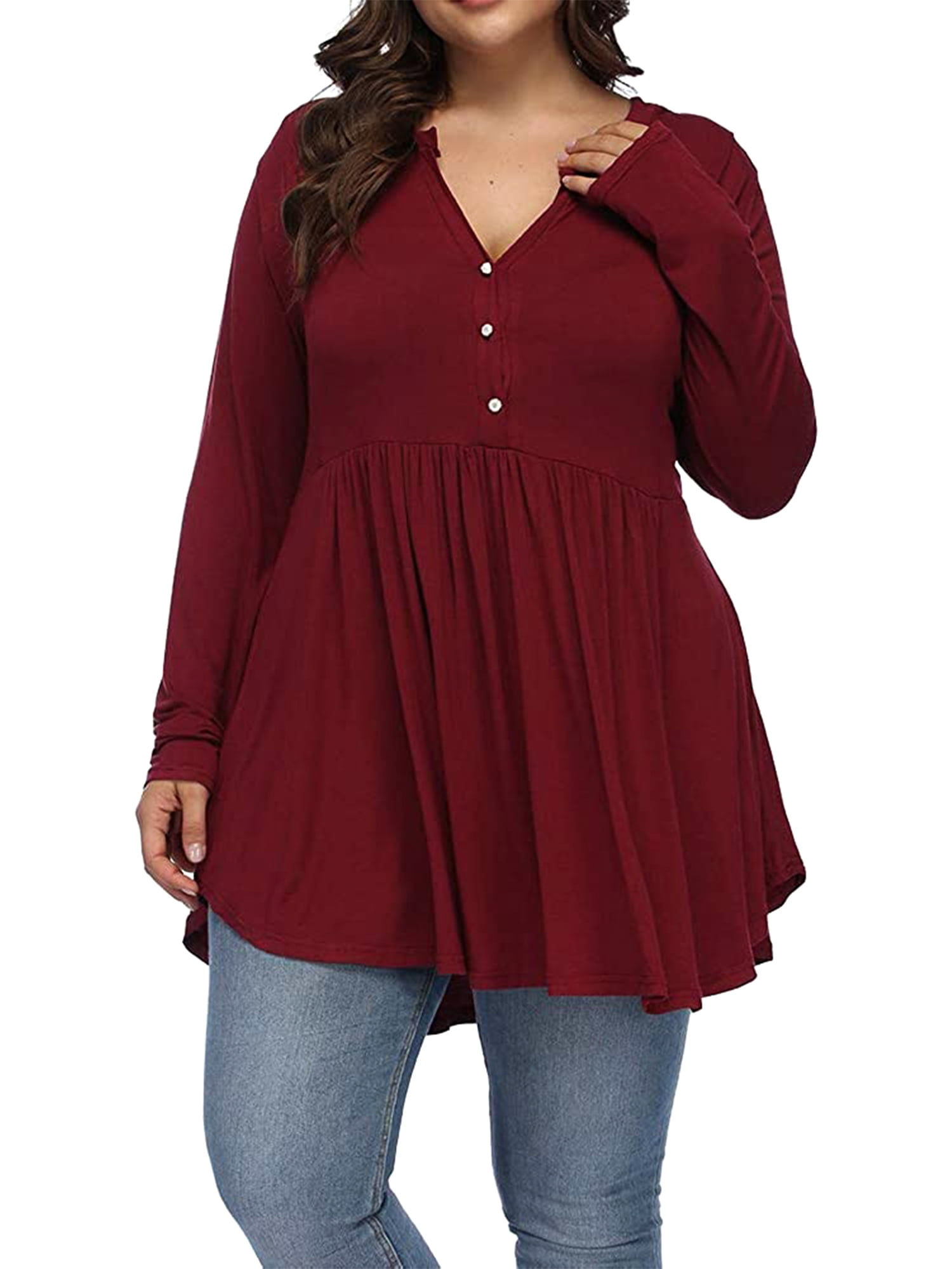 long flowy plus size tops