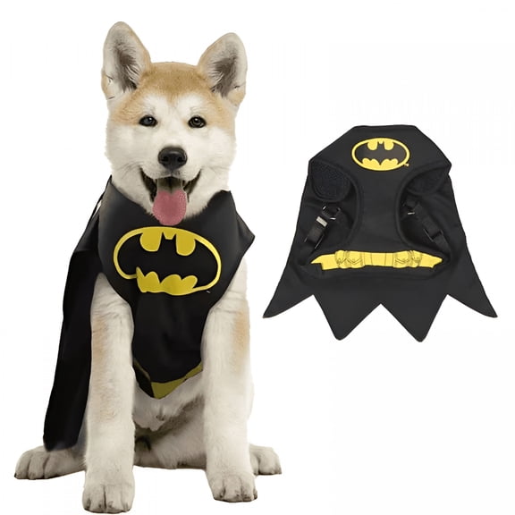GASTROPOD Classic Batshield Logo Pet Dog Costume Suitable for Dogs or Cats of All Sizes Comics Bat Halloween Costume Funny Dog Costume (Large)