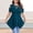 Navy, variant on Women's Short Sleeve Cold Shoulder Crisscross V Neck Top Loose Fit Summer Casual Asymmetrical Tunic