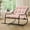 Pink, variant on S-HOME Outdoor Rocking Chair With Soft Thick Cushion, Black Steel Frame, For Living Room & Patio Use, Grey