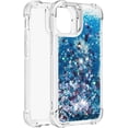 thumbnail image 3 of Compatible with iPhone 13 Pro Max Case Glitter Luxury Cute Love Liquid Quicksand Clear Soft TPU Girls Women Stylish Bumper Shockproof Protective Case for iPhone 13 Pro Max 6.7" Blue YB, 3 of 12