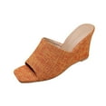 thumbnail image 4 of Sandales d'Été pour Femmes à Talon Compensé en Maille de Poisson avec Coussin, 4 of 6