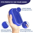 thumbnail image 6 of SCRUBIT Dog Bath Scrubber Rubber Curry Comb & Pet Grooming Brush with Non-Slip Grip, Blue, 6 of 8
