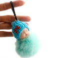 thumbnail image 3 of SPRING PARK Key Pendant Cute Sleep Baby Doll Keychain Bowtie Pompom Fur Fluffy Key Ring, 3 of 7