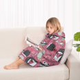 thumbnail image 4 of Cute Hedgehog and Animals Blanket Hoodies for Kids 6-13YR Oversize Wearable Blanket Hoodies for Boys Girls Teens, 4 of 7