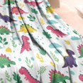 thumbnail image 3 of White Cute Dinosaurs Pattern Blanket,Comfortable Soft Flannel Throw Blanket,All Season,Warm Lightweight Blankets for Sofa Bed Couch Living Room Chair,30"x40", 3 of 4