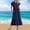 Navy summer dresses, variant on pimelu Dresses for Women Sundresses for Women Smocked Loose Flowy Ruffle Swing Pocket Maxi Dress Summer Trendy Solid Short Sleeve Round Neck Ladies Long Dress