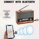 thumbnail image 5 of Radio Vintage con Energía Solar, Radio Retro Recargable por USB, Reproductor de MP3, Altavoz con Linterna, Radio Reloj Compatible, Tarjeta USB/TF, 5 of 5