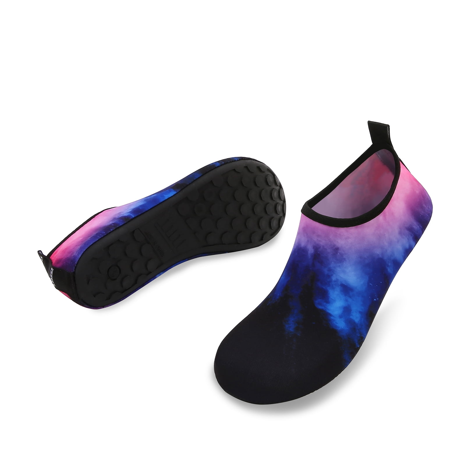 Men and Women a Slip On Barefoot Quick-Dry Beach Aqua Yoga Water Shoes (Nebula/Black, 13-14 Women/10.5-11 Men)