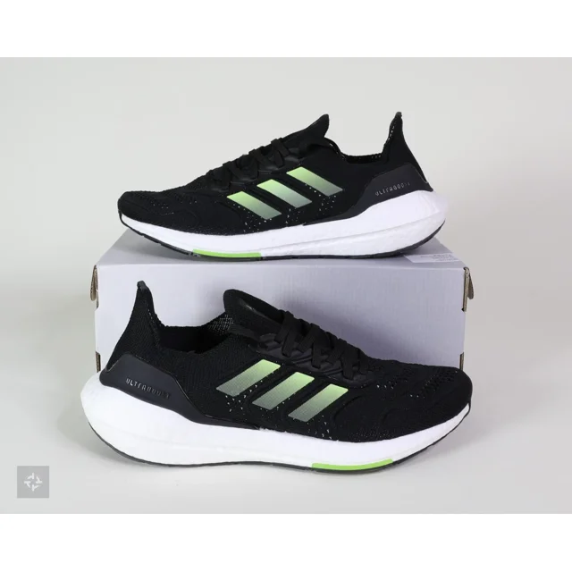 Ad-id-as Ultraboost 22 Heat.RDY Black Green Athletic Shoes Men's Size 8 (H01172)