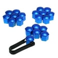 thumbnail image 2 of koolsoo 20 Pcs Écrou de Roue 17mm Chrome Vis de Moyeu Auto Protecteur de Pneu Bleu, 2 of 9