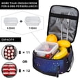 thumbnail image 4 of Watercolor Galaxy Background Reusable Insulated Lunch Bag - Small, Leakproof & Cute Cooler With High Capacity For Men And Women At Work, Picnic & Camping, 4 of 9