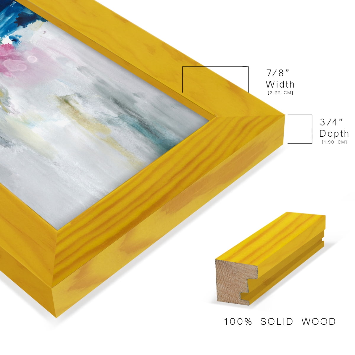 Rising I - Framed Print w/glass - Sunflower Yellow