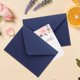 thumbnail image 4 of BESTYASH 10Ud Sobres Para Invitaciones Azul Oscuro De Papel Decorativos Para Bodas Y Eventos, 4 of 7