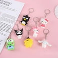 thumbnail image 2 of Sanrio Melody Kuromi Hello Kitty Cinnamoroll llavero de goma suave KT Cat, llavero colgante para bolsa de coche, joyería de cumpleaños, regalos de vacaciones, 2 of 4