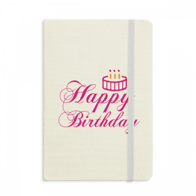Cahier de Vœux d'Anniversaire Bénédiction Anglaise Couverture Rigide en Tissu Journal Classique
