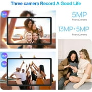 2K Vivid Tablet, Smooth HD 4K video 11 Android 14 Tablets, 18GB+128GB Octa Core Gaming Tablet, 3 Camera, Large 9000mAh, Hi-Res Stereo 4 Speakers, Split Screen, Face Recognition (Dark Gray)