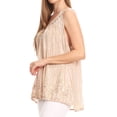 thumbnail image 3 of Sakkas Boho Love Sleeveless Blouse - Bittersweet - One Size, 3 of 6