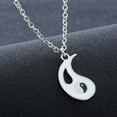 thumbnail image 5 of Pebbuoy 1 Pair Necklace Pendant Black White Taichi Yin Yang Necklace Party Jewelry for Gift, 5 of 7