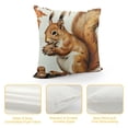 thumbnail image 4 of SHANXI  Animals Throw Pillow Covers Fox Deer Squirrel Owl Leaves Decorative Pillows Soft Velvet Cushion Cases for Couch Sofa Home Decor 18x18in, 4 of 5