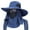 Blue, variant on Men's UPF 50+ UV Protection 3-in-1 Sun Hat with Neck Flap & Wide Brim