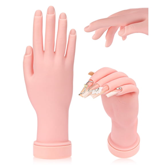 Mano de práctica Difenni Soft Touch flexible para manicura