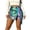 Multicolour, variant on QHFBli Women's High Waisted Metallic Leather Wrap Mini Skirt Shorts Plus Size Cargo Skort