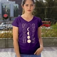 thumbnail image 4 of Moon Child Women's V-Neck T-shirt Astrology Lunar Cycle Phases Astronomy Mystical Spiritual Zodiac Sign June July Luna Tee, 4 of 7