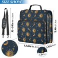 thumbnail image 2 of FORMRS Zipper Binder with Shoulder Strap 2-inch Ring 500 Sheet Capacity File Bag, Blue Sun Moon Pattern, 2 of 5