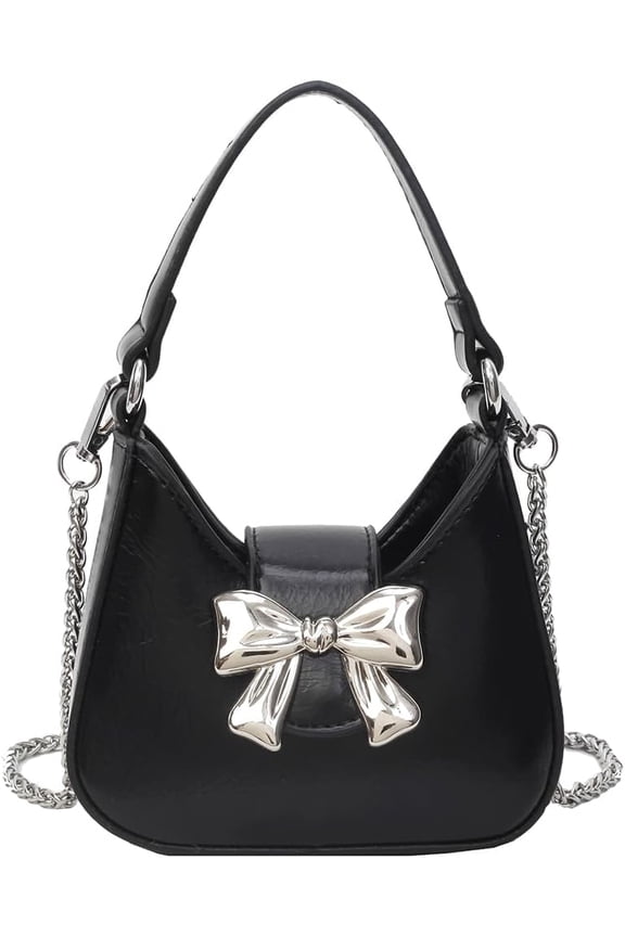 Small Shoulder Bag Cute Bow Purse for Women Crossbody Bag Trendy Y2K Purse Satchel Handbag Purse