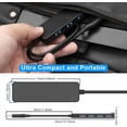 thumbnail image 2 of Hub USB 3.0 Multi USB 4 puertos 3.0 5 Gbps Adaptador de concentrador de datos múltiple portátil con cable de 30 mm compatible para Macbook/Mac Pro/Mini/iMac/Surface Pro/XPS/Notebook PC, Plug and Play, 2 of 4