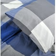 thumbnail image 4 of Home Soft Things 3 Piece Washed Cotton Duvet Cover Set - Buffalo - Royal Blue - Queen (92" x 90"), 4 of 6