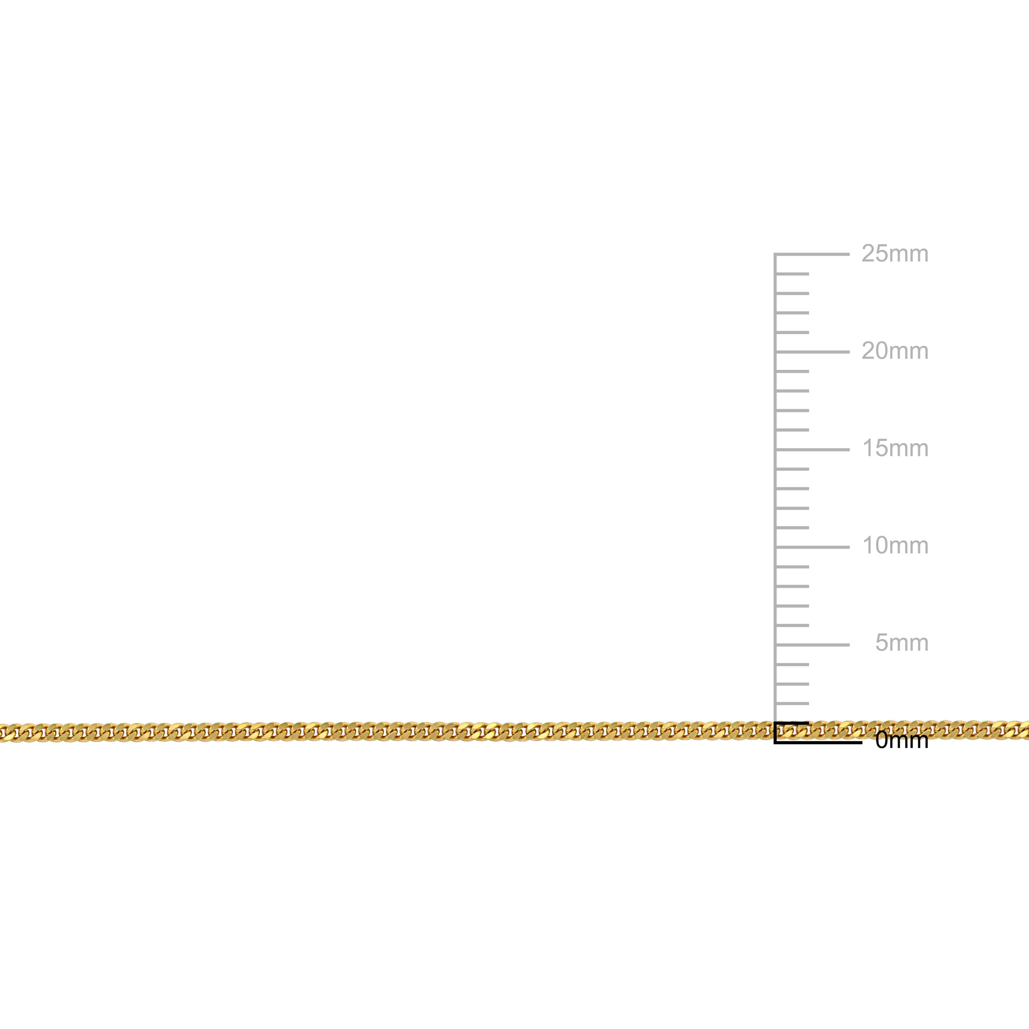 Everly Women's 1mm Diamond-Cut 14k Yellow Gold Flat Curb Link Chain Necklace
