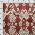 thumbnail image 3 of oneOone Cotton Cambric Red Fabric Asian Ikat Craft Projects Decor Fabric Printed By The Yard 42 Inch Wide, 3 of 4