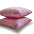 thumbnail image 4 of The HomeCentric Decorative Lumbar Pillow Cover Muave Pack Of 2, 12"x14" (30x35 cm) Satin Solid Oblong Pillow Cover, Solid Modern Cushion Cover Style - Mauve Slub Satin, 4 of 5