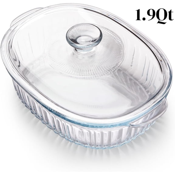 50oz Oval Glass Casserole Dish